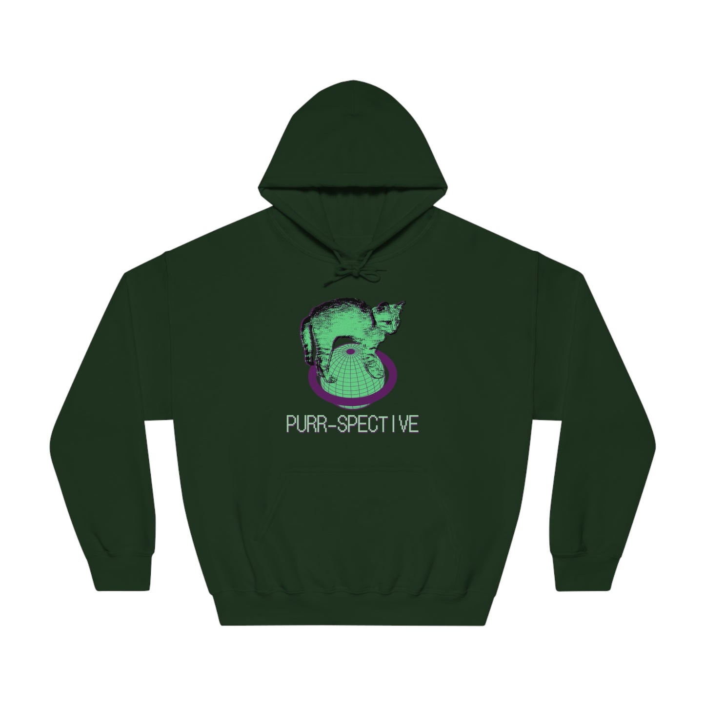 Glitch Purr-spective Cat | Hoodie