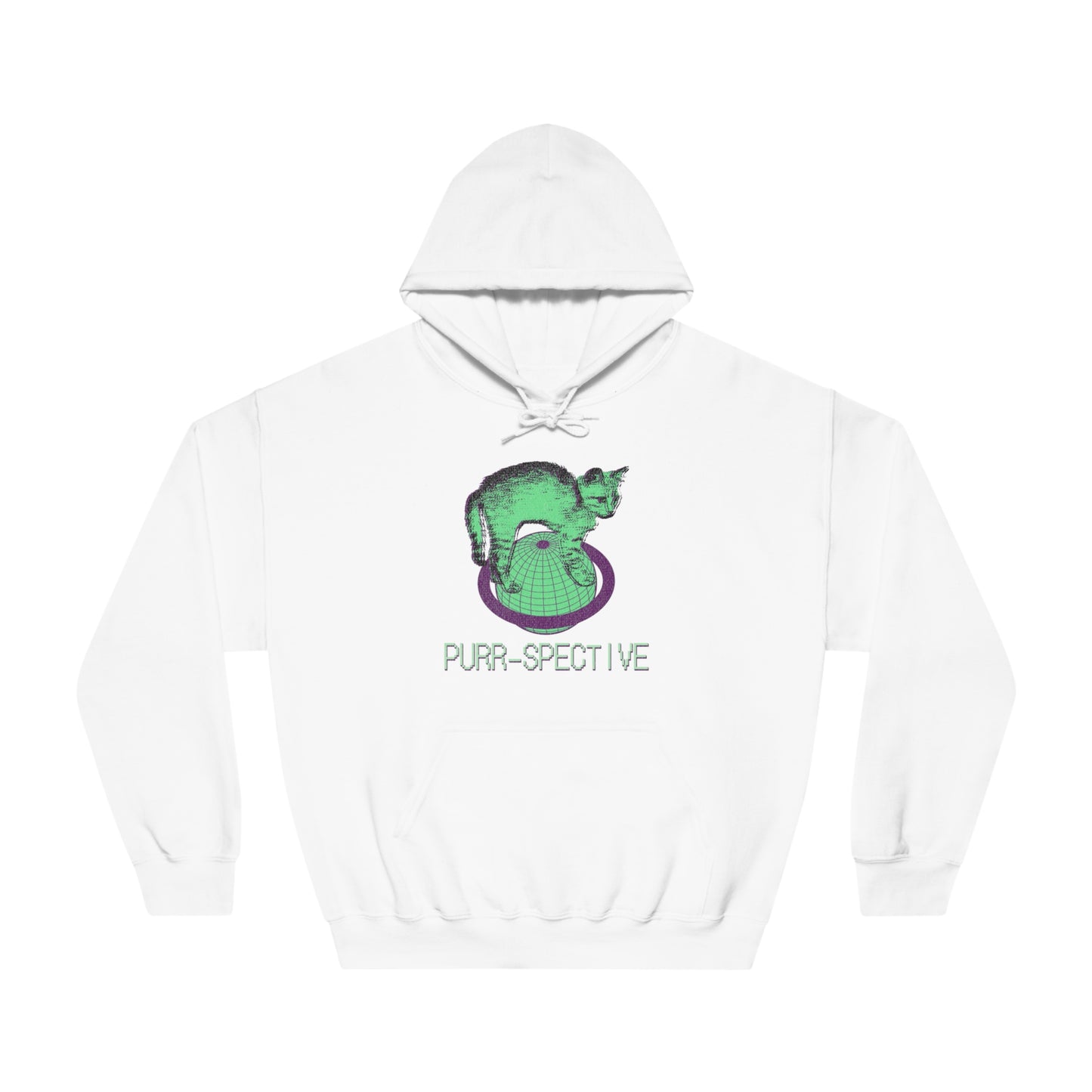 Glitch Purr-spective Cat | Hoodie