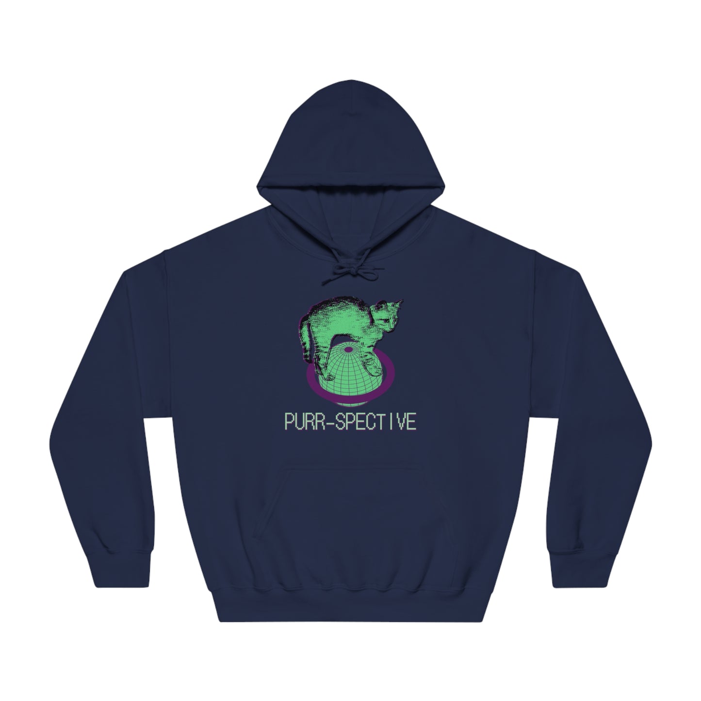 Glitch Purr-spective Cat | Hoodie