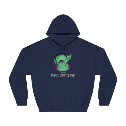 Glitch Purr-spective Cat | Hoodie