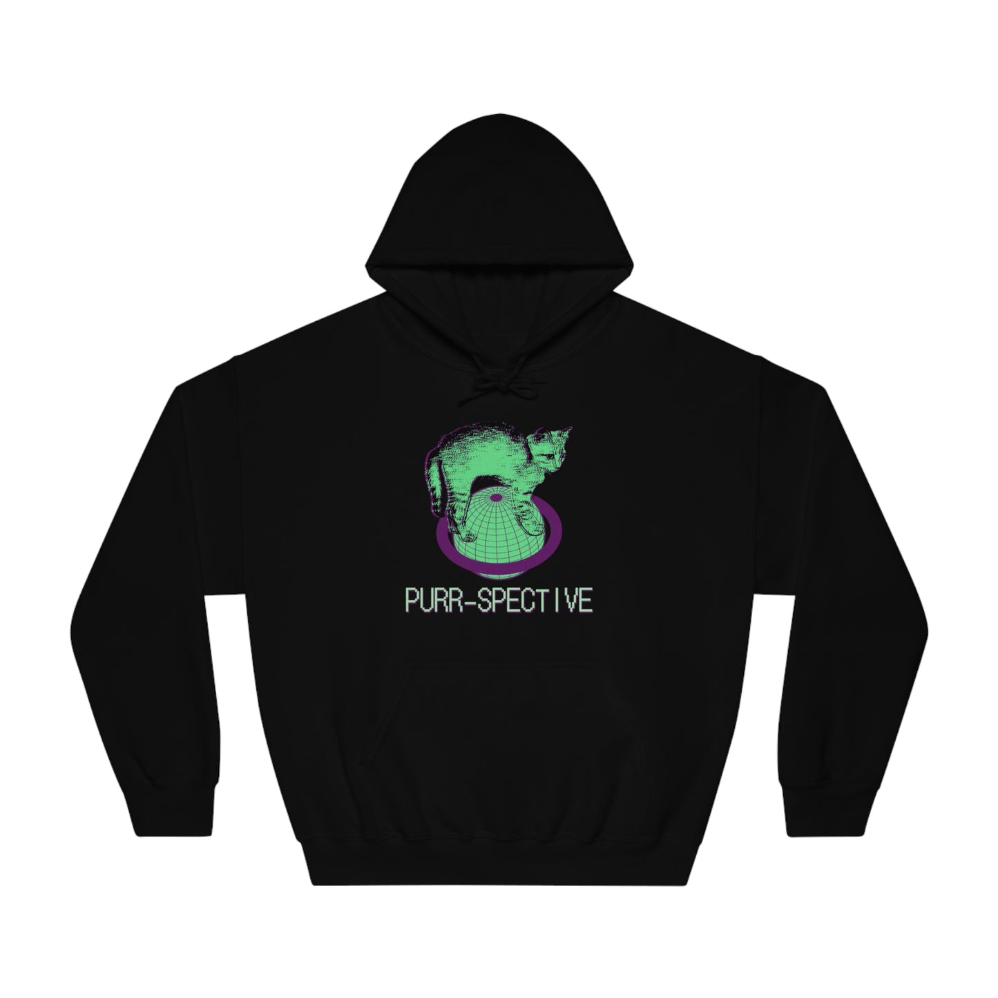 Glitch Purr-spective Cat | Hoodie